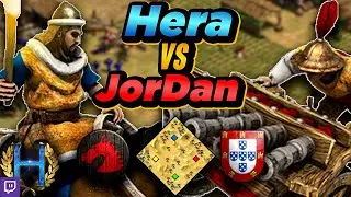 Huns vs Portuguese | 1v1 Arabia | vs JorDan | AoE2