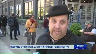 Uber, Lyft drivers log off in protest for better pay