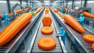 How Carrots Are Processed | Inside a Mega Carrot Processing Plant (ASMR)
