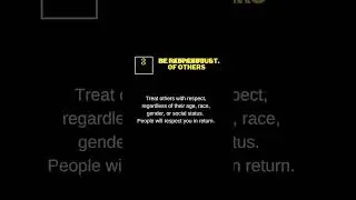 Traits of Respectable Person #a good person#core values#high value man