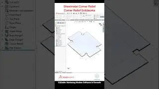 Solidworks Corner Relief - Sheetmetal Corner Relief #solidworkssheetmetal #cornerrelief #CADable