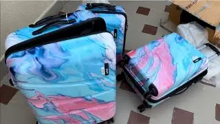 Safari Trolly bag Blue unboxing | Hard Body Set of 3 Luggage 8 Wheels - Hue Plus - Blue