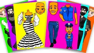 BRAINROT FAMILY of POLICE and PRISONER TUNG TUNG TUNG SAHUR | Sticker Book DIY