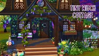 LILAC COTTAGE // Tiny Witch House | Sims 4 speedbuild, no CC | spooky season, cozy game, chill vibe