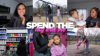 SPEND THE DAY WITH ME ♡: grwm for a hair appointment, mom life & taking kids to the park,+ chitchat☆
