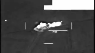 Video from a U.S. military airstrike against ISIL Humvee near the Mosul Dam