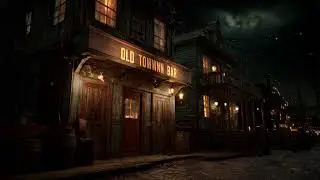 Empty Old West Street • Rainy Night Lofi Ambience
