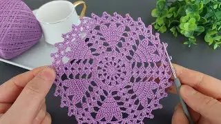 Intricate Leaf Lace Crochet Doily | Stunning Round Motif Pattern Tutorial!