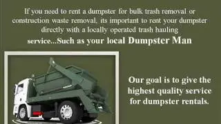 Dumpster Man Rental Walled Lake 248-796-8445