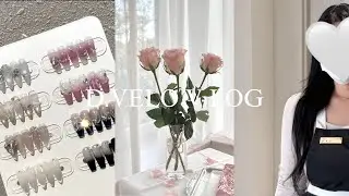 nail vlog. 출근 브이로그 | 투톤그라&자석그라 하는 방법🔮| 혼주접 장인 주의🙄 | 신상 언박싱💝 등등••