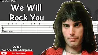 Queen - We Will Rock You Guitar Tutorial