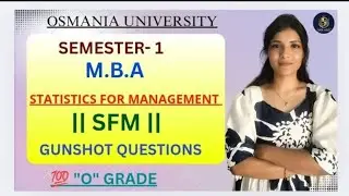 SFM | СТАТИСТИКА ДЛЯ УПРАВЛЕНИЯ | УНИВЕРСИТЕТ ОСМАНИЯ | MBA | 1 СЕМЕСТР | 2026 | @shivanipallela