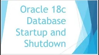 Oracle DB Startup, Shutdown, and Availability
