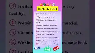 10 Lines On Healthy Food in English/Essay On Healthy Food in English/Healthy Food Essay in English