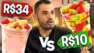 PEDIMOS A SALADA DE FRUTAS MAIS CARA E A MAIS BARATA DO APLICATIVO!