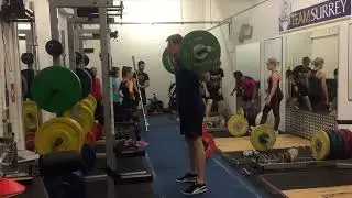 Barbell squat jump