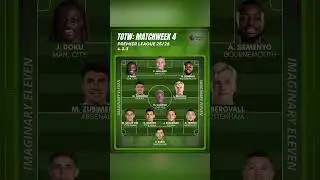 EPL 25/26: TEAM OF THE WEEK - MW 4 #imaginaryeleven #football #squad #premierleague #shorts