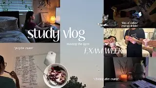 study vlog | before, after, and during final exams: gym, doing my nails, + cleaning