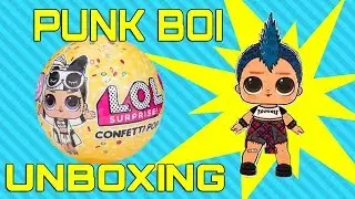 Gold Ball! Punk Boi unboxing ultra rare Lol surprise series 3 wave 2  confetti pop- Punk Boi Found