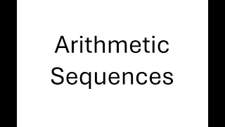 Arithmetic Sequences