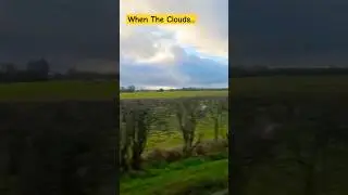 WHEN THE CLOUDS RACE WITH YOU..😇 #shorts #clouds #sky