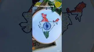 India Map embroidery #shorts #independenceday #india