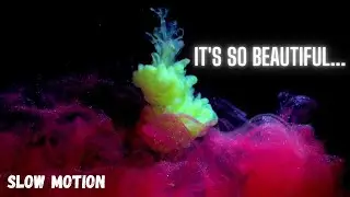 Stunning Slow Motion Ink In Water - Relaxing Music. Stress Relief. Meditation.