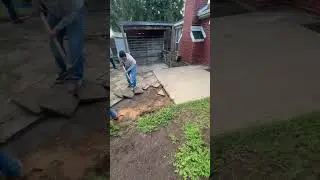 Demo day for this patio #concrete #construction