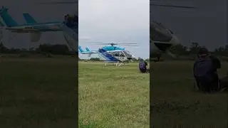 airbus H135 de la policia puesta en marcha