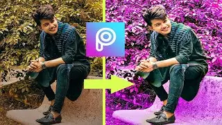 Picsart Photo Editing | Background Colour Change | Moody Pink Color Tone Editing
