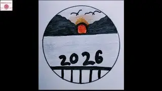 Happy new year 2026 drawing || circle drawing || Youtubesearch || viralvideo 