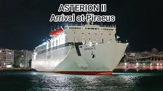 ASTERION II Arrival at Piraeus port under heavy wind storm 