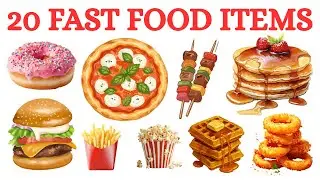 Fast Food Name List | Junk Food Vocabulary | Pizza, Burger & Fries | #fastfood #food