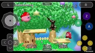 Playing super smash remix (Super Smash Bros 64 rom hack)