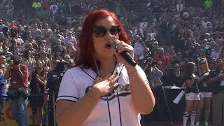 SF@SD: Ashleigh Stone performs anthem at home opener