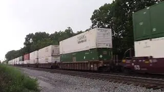 UNION PACIFIC UP GE AC45CCTE Southbound Intermodal Container on the Norfolk Southern Line