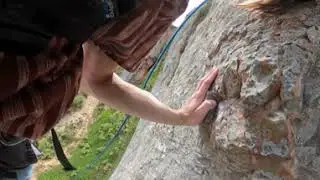 Point Dume 5.7 Left Slab (Boulder Problem Start)