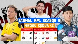 Jadwal MPL season 9 minggu ke 2 | jadwal MPL season 9 | mpl season 9