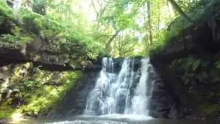 waterfall jump Goit stock