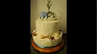 Beach Theme Wedding Cake