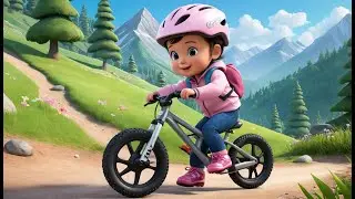Mountain Bike Adventure 🚵&zwj;♂️🌄 | Fun Outdoor Learning Song for Toddlers & Preschoolers