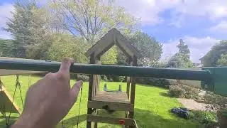 Rebo swing unit on steroids,  we adjusted all the legs and purchased a new slide into 1.5m deck
