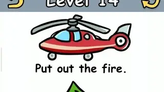 Brain crack level 14 Put out the fire, Solution Walkthrough