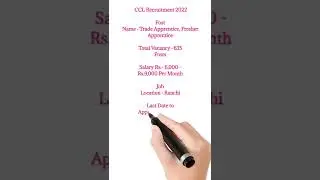 CCL Recruitment 2022 Apply Online CCL Trade Apprentice, Fresher Apprentice vacancy 2022