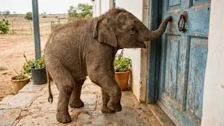 The Knocking Wouldn’t Stop at 5AM — The Baby Elephant’s Reason Is Devastating