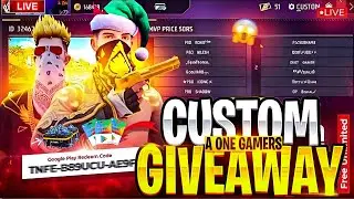 FREE FIRE LIVE CUSTOM ROOM GIVEAWAY | FF LIVE TEAM CODE GIVEAWAY | FF LIVE GIVEAWAY DJ ALOK |FF LIVE