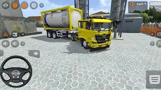 TRUCK YELLOW PERMAINAN MOBIL TRUK TRAILER ISO TANK HINO 500 - GAME BUS SIMULATOR INDONESIA