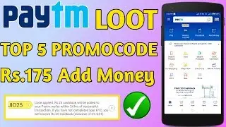 Paytm Top 5 Promocode 2018||Paytm 50 Cashback||Paytm Cashback Paytm Today Promocode