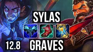 SYLAS vs GRAVES (TOP) | 8/0/3, Legendary, 300+ games | KR Diamond | 12.8