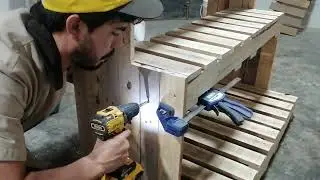 Porta macetas con solo 2 PALETS / TARIMAS - FACIL Y RAPIDO